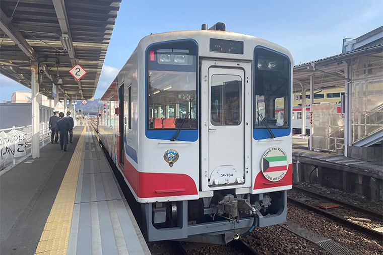 Sanriku Railway earthquake learning train